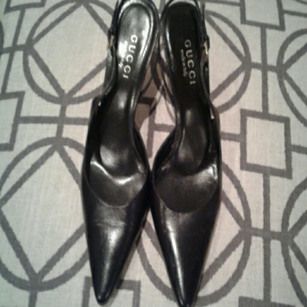 GUCCI BLACK SLINGBACK SIZE 8..5